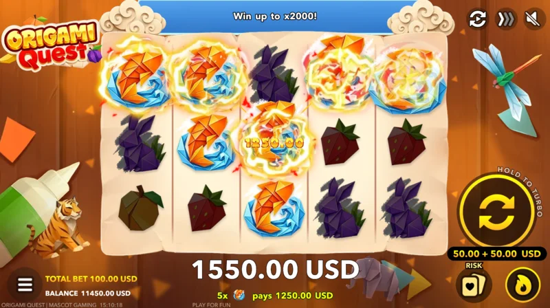 Origami Quest - temel oyunda büyük kazanç
